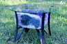 Amethyst Geode Table "Living the Life" 16.25 High Quality w Stand and Custom Glass Crystal LL-84s