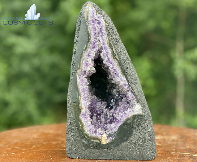 Amethyst Geode 8.00 "MAGIC WIZARD CAP" Healing Gemstone High Quality NS-5