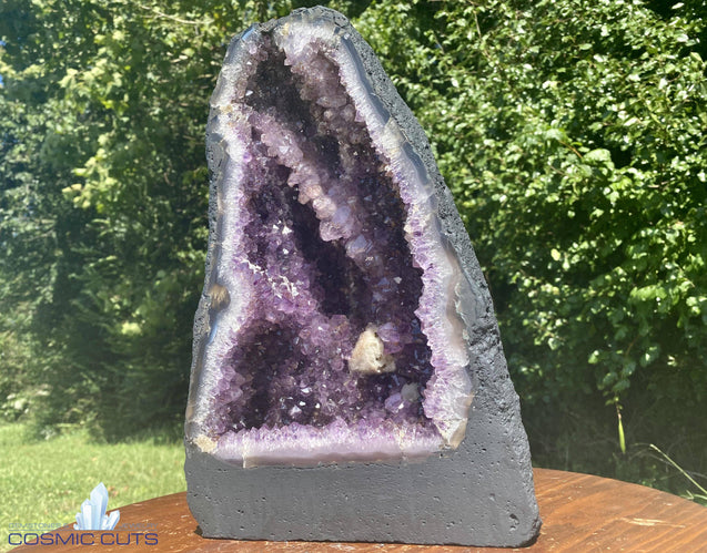 Amethyst Geode "FINDERS KEEPERS" 13.00 Cathedral w Calcite NS-27