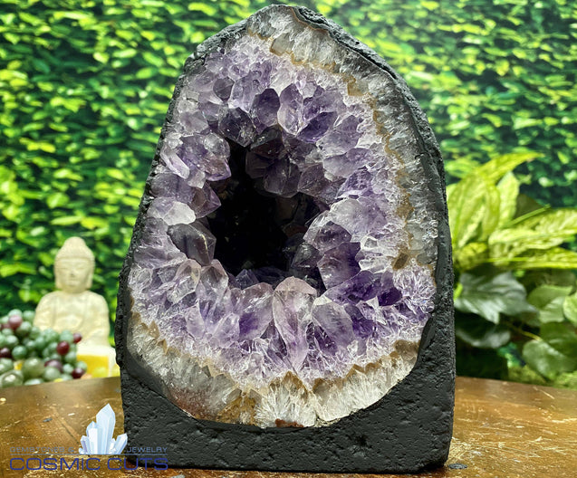"RAINBOW BURRITO" Amethyst Geode Cathedral 7.00 High Quality Brazil NS-323