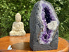 Amethyst Geode "BUDDHA ROCK IT" 7.50 High Quality Cathedral w Calcite NS-60