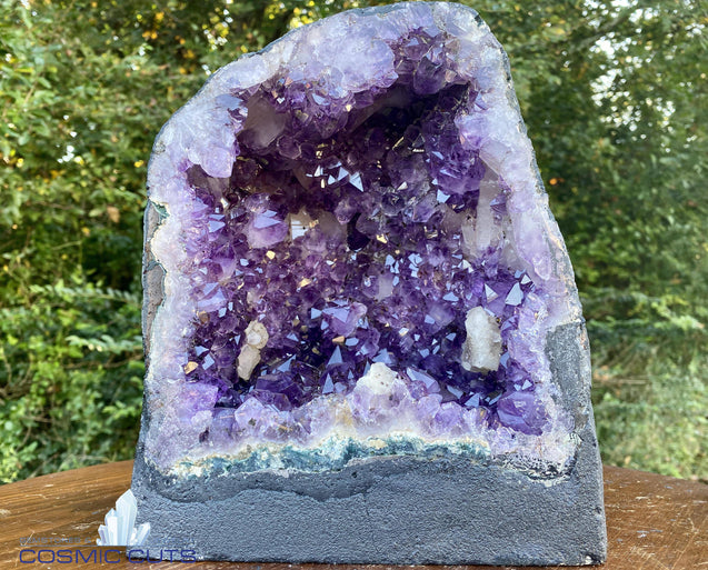 "PARTY POP" Amethyst Geode High Quality 9.00 Deep Cathedral Feng Shui NS-214