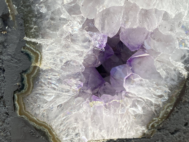 Amethyst Geode "MIRACLE TWINS" 8.50 High Quality Cathedral Pair NS-53