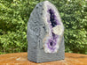 Amethyst Geode "BUDDHA ROCK IT" 7.50 High Quality Cathedral w Calcite NS-60