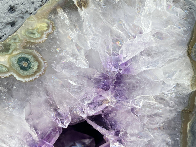 Amethyst Geode "MIRACLE TWINS" 8.50 High Quality Cathedral Pair NS-53