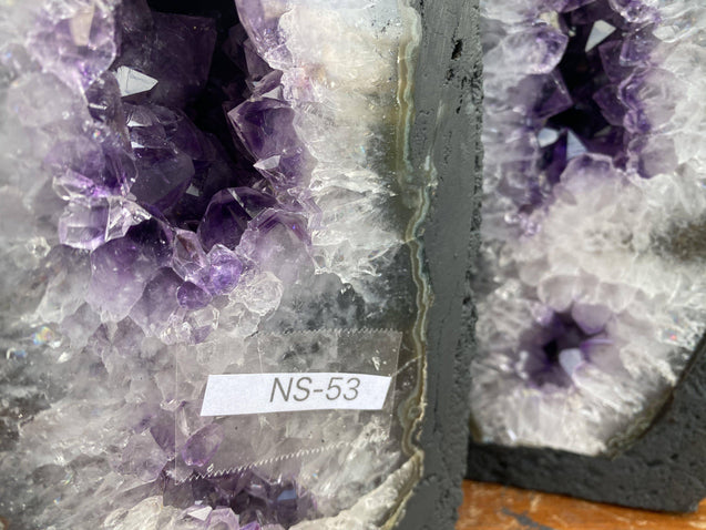Amethyst Geode "MIRACLE TWINS" 8.50 High Quality Cathedral Pair NS-53