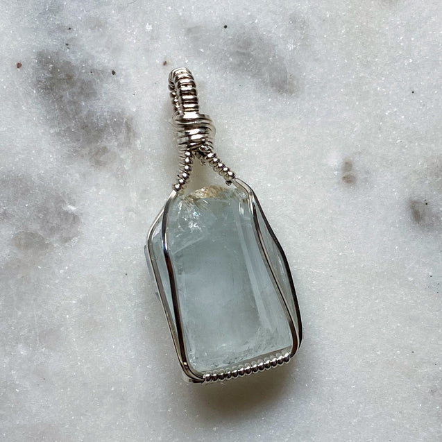 Aquamarine Crystal Pendant