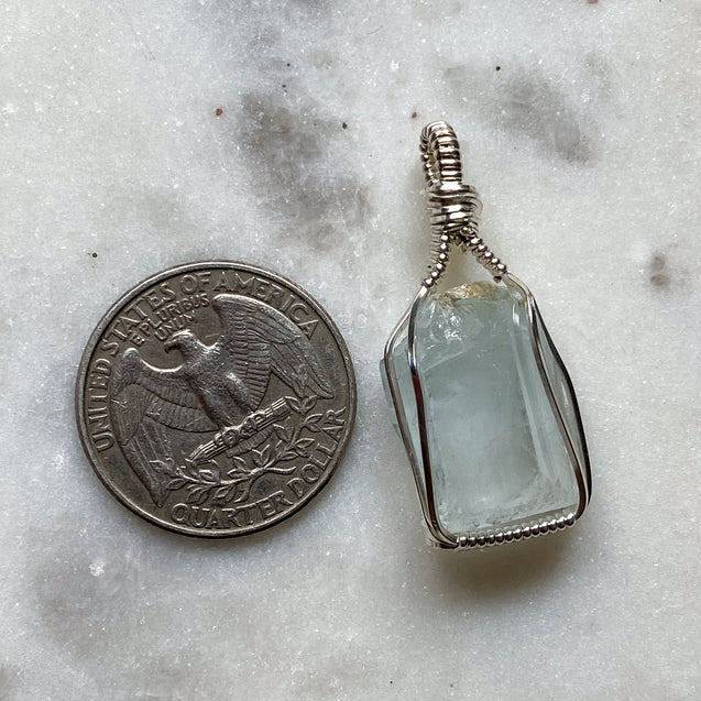 Aquamarine Crystal Pendant
