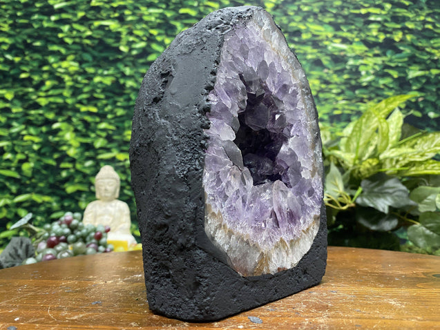 "RAINBOW BURRITO" Amethyst Geode Cathedral 7.00 High Quality Brazil NS-323