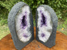 Amethyst Geode "MIRACLE TWINS" 8.50 High Quality Cathedral Pair NS-53