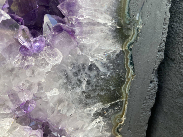 Amethyst Geode "MIRACLE TWINS" 8.50 High Quality Cathedral Pair NS-53