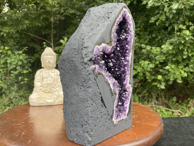 Amethyst Geode "BEAUTIFUL BUTTERFLY" 10.00 High Quality Cathedral DARK PURPLE NS-98