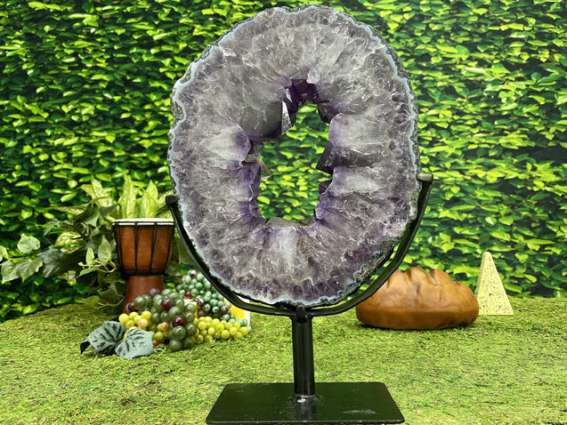 "INFINITE ABUNDANCE" Huge Amethyst Geode Slice 16.00 Brazil Very High Quality NS-394