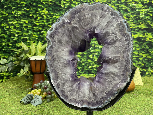 "INFINITE ABUNDANCE" Huge Amethyst Geode Slice 16.00 Brazil Very High Quality NS-394