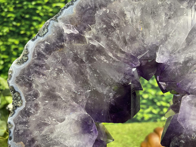 "INFINITE ABUNDANCE" Huge Amethyst Geode Slice 16.00 Brazil Very High Quality NS-394