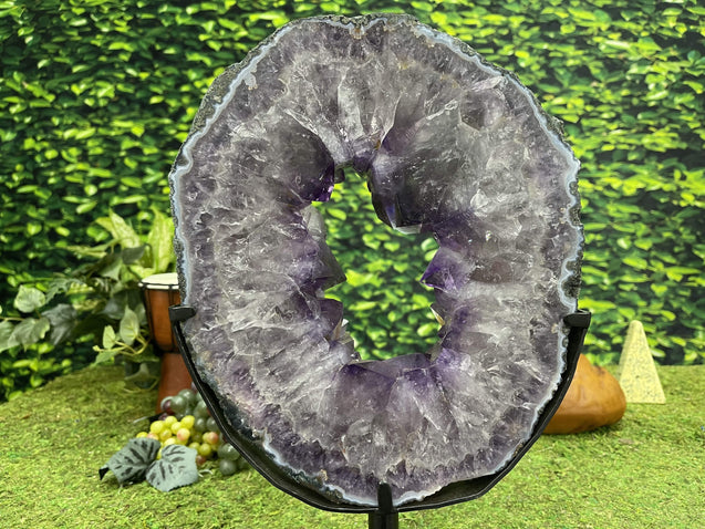 "INFINITE ABUNDANCE" Huge Amethyst Geode Slice 16.00 Brazil Very High Quality NS-394