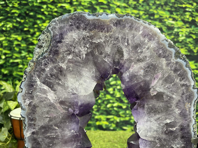 "WHEEL IN THE SKY" Amethyst Geode Slice 17.00 Brazil High Quality NS-401