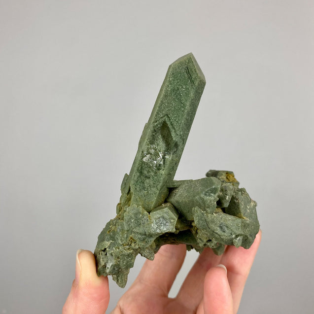 Chlorite Phantom Quartz Crystal Cluster