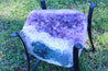 Amethyst Geode Table "Living the Life" 16.25 High Quality w Stand and Custom Glass Crystal LL-84s