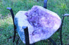 Amethyst Geode Table "Living the Life" 16.25 High Quality w Stand and Custom Glass Crystal LL-84s