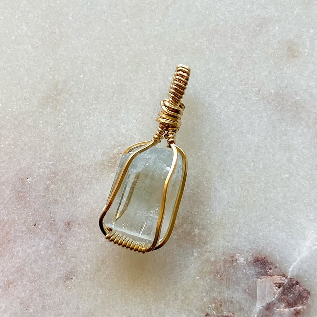 Aquamarine Crystal Pendant