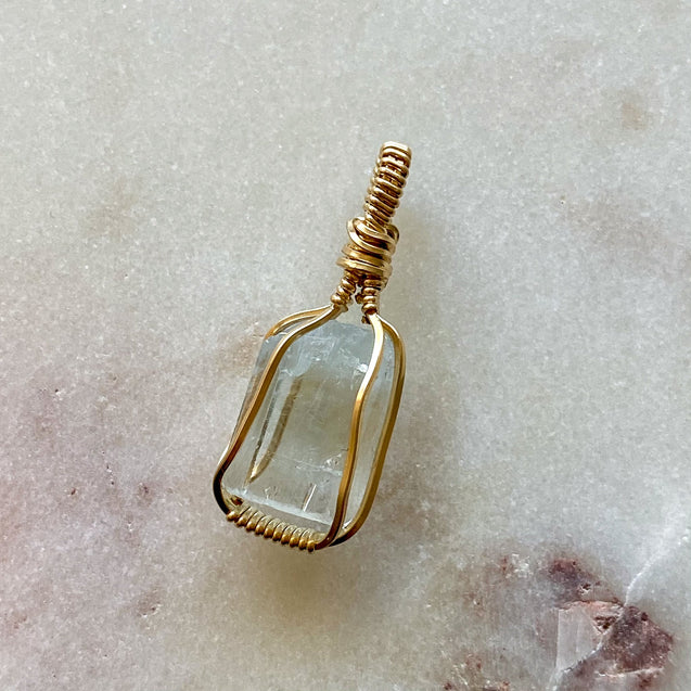 Aquamarine Crystal Pendant