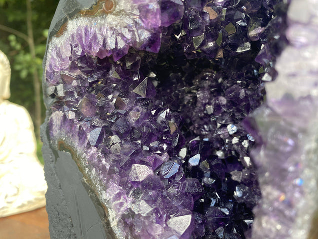 Amethyst Geode "BEAUTIFUL BUTTERFLY" 10.00 High Quality Cathedral DARK PURPLE NS-98
