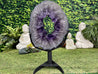 "NATURE'S COMPASS" Amethyst Geode Slice 16.00 Brazil w Swivel Stand High Quality NS-554