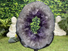 "NATURE'S COMPASS" Amethyst Geode Slice 16.00 Brazil w Swivel Stand High Quality NS-554