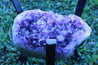 "Elixir of Life" High Quality 18.00 Amethyst Geode Table w Custom Glass & Stand
