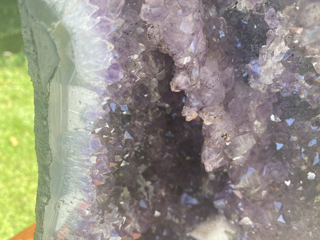 Amethyst Geode "FINDERS KEEPERS" 13.00 Cathedral w Calcite NS-27