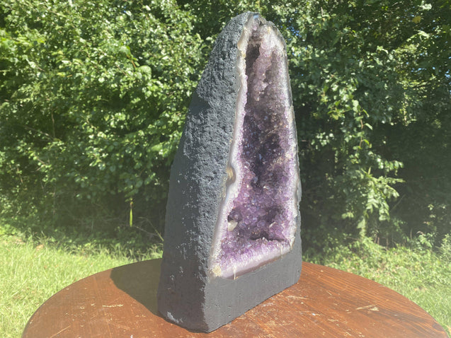 Amethyst Geode "FINDERS KEEPERS" 13.00 Cathedral w Calcite NS-27
