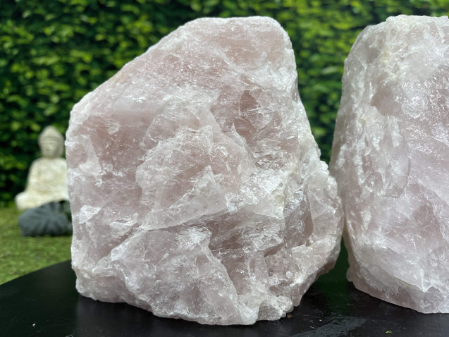 "DOUBLE THE LOVE" Rose Quartz Pair 7.00 Self Standing Crystals High Quality NS-668