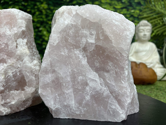 "DOUBLE THE LOVE" Rose Quartz Pair 7.00 Self Standing Crystals High Quality NS-668