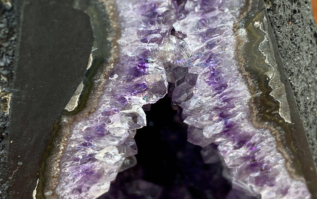 Amethyst Geode 8.00 "MAGIC WIZARD CAP" Healing Gemstone High Quality NS-5