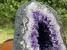 Amethyst Geode "BUDDHA ROCK IT" 7.50 High Quality Cathedral w Calcite NS-60