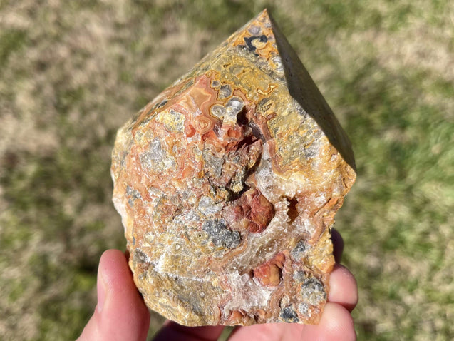 "ZANY ZEN" Crazy Lace Agate Point HIGH QUALITY Healing Gemstone