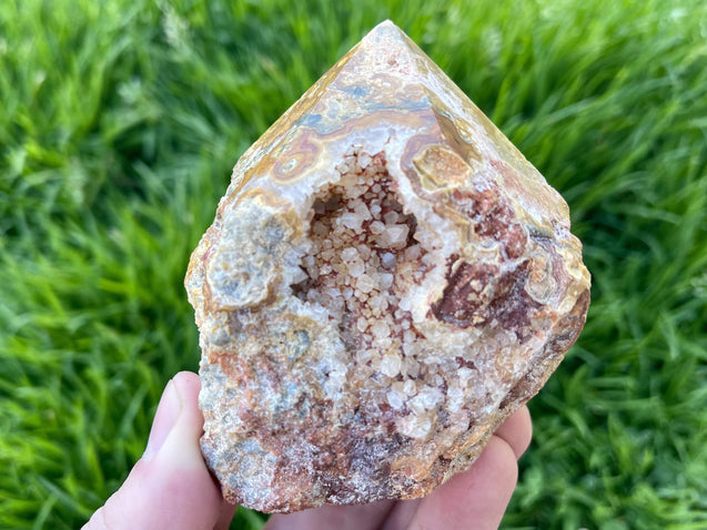 "ZANY ZEN" Crazy Lace Agate Point HIGH QUALITY Healing Gemstone