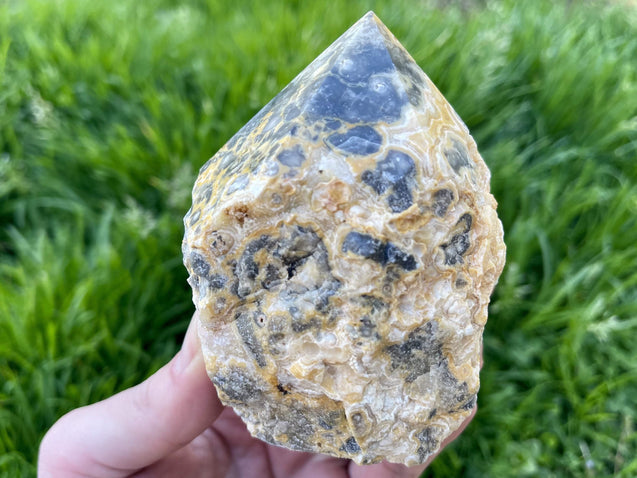 "ZANY ZEN" Crazy Lace Agate Point HIGH QUALITY Healing Gemstone