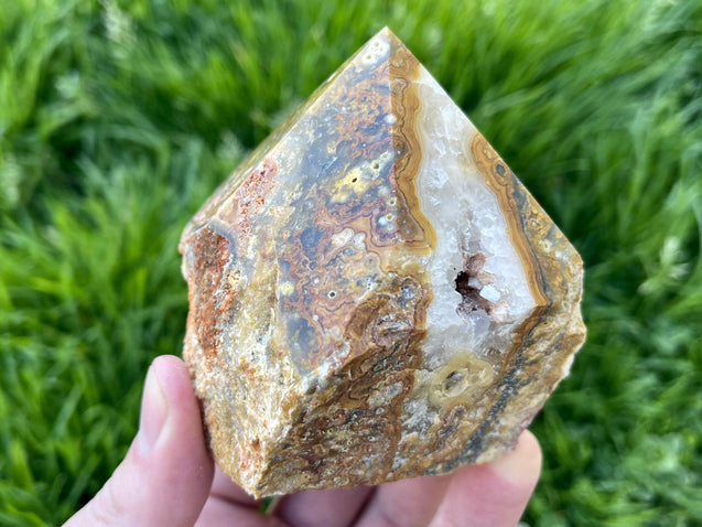 "ZANY ZEN" Crazy Lace Agate Point HIGH QUALITY Healing Gemstone