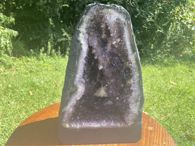 Amethyst Geode "FINDERS KEEPERS" 13.00 Cathedral w Calcite NS-27