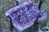 Amethyst Geode Table Custom Glass 26.00 Iron Stand Custom Glass Rare Mineral GG-18s