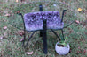 Amethyst Geode Table Custom Glass 26.00 Iron Stand Custom Glass Rare Mineral GG-18s